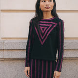 Top Innika Negro y Morado