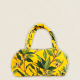 BOLT26 Bolso Terciopelo Amarillo Flores