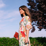 Vestido Sabrina Crudo Flores Colores Vest22-The Nook Store