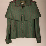 Chaqueta Amanda Verde Musgo Rayas Naranjas y Burdeos CHQ38