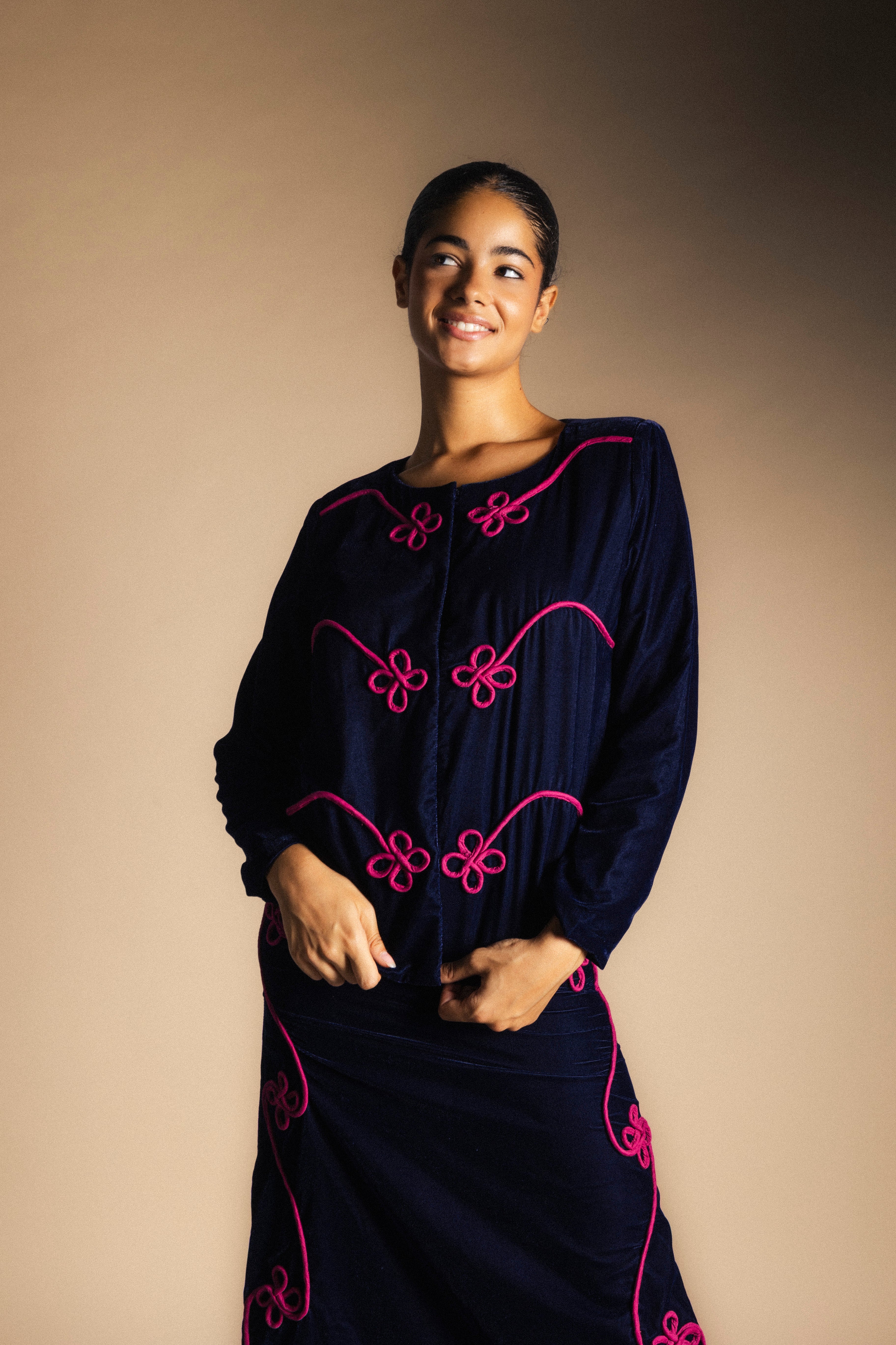 Chaqueta Arlia Azul Marino-The Nook Store