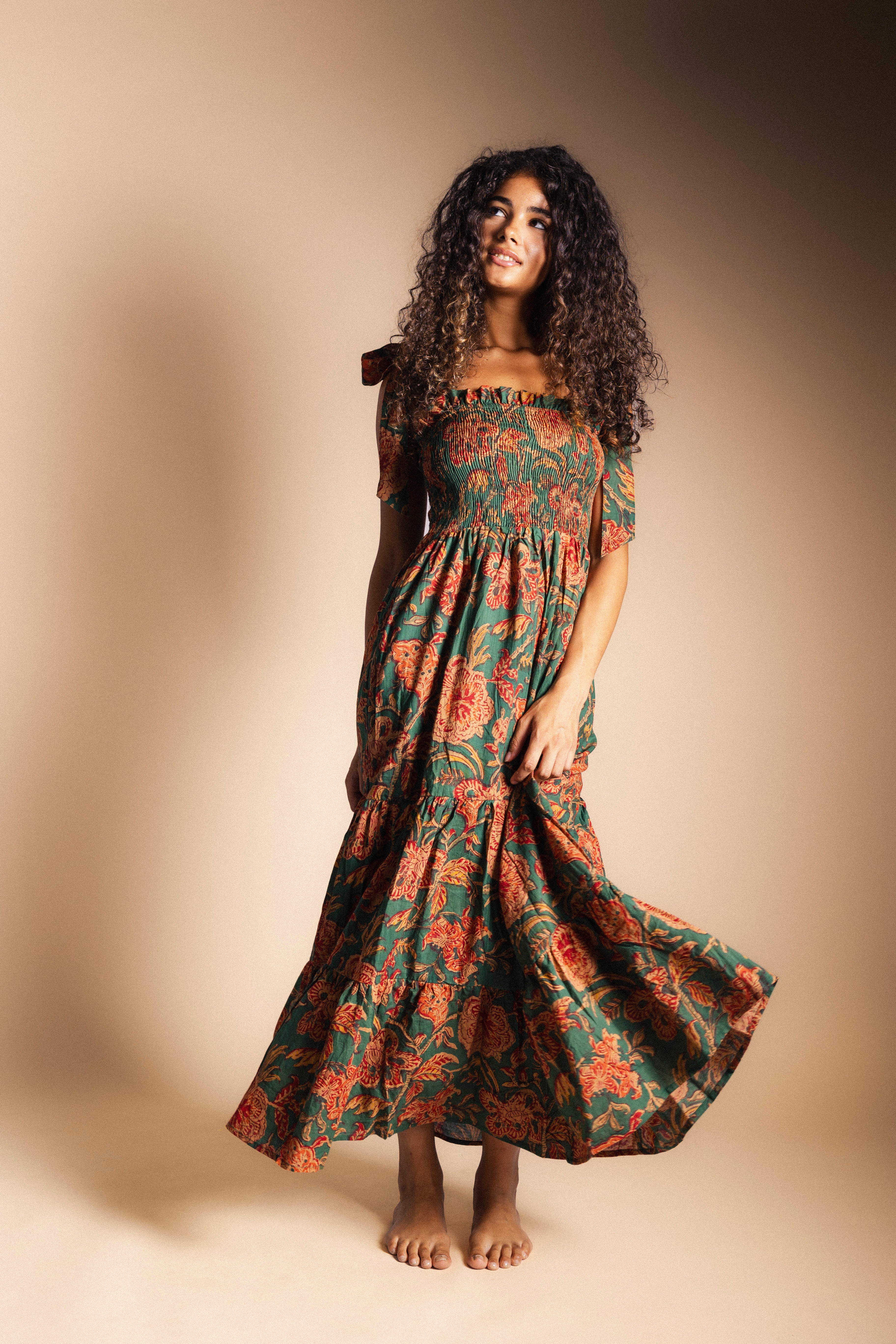 Vestido Puka Verde Vest49-The Nook Store
