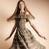 Vestido Mikara Verde Flores Vest39-The Nook Store