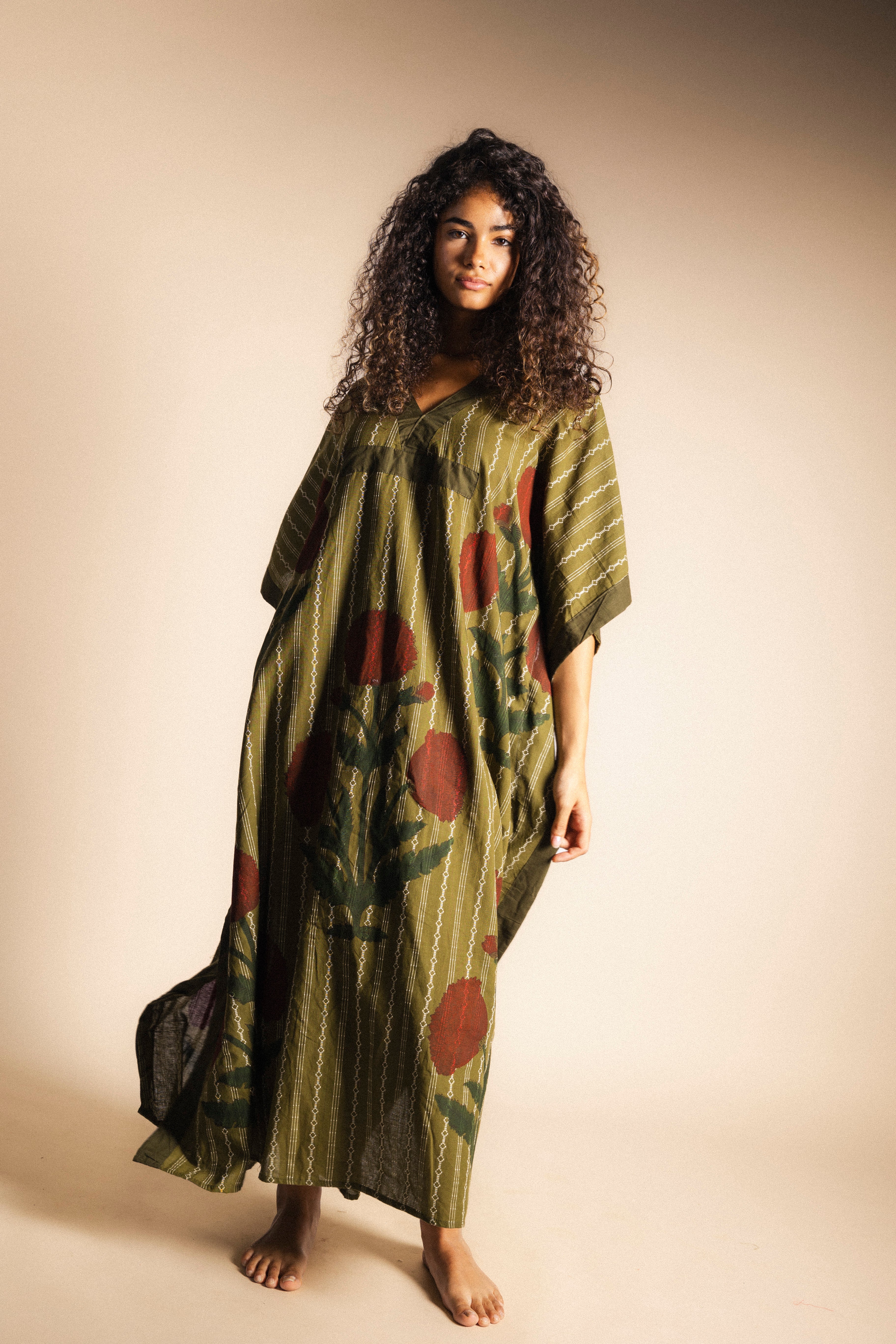 Kaftán Suhana Verde KAF02-The Nook Store