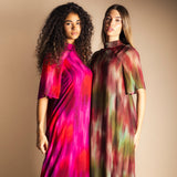 Vestido Alice Manga Corta Degradado Fucsia AL13-The Nook Store