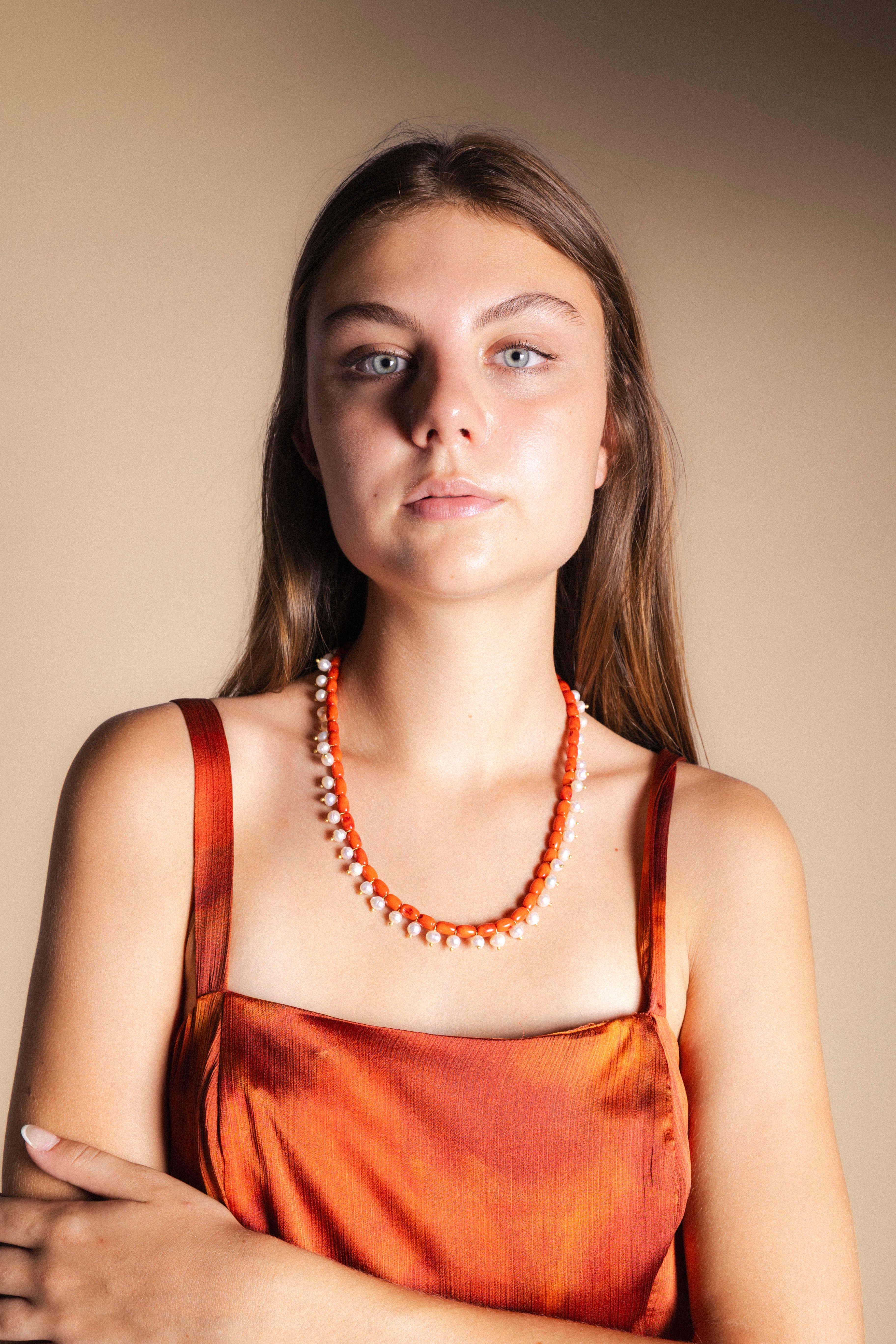 Collar Corales y Perlas Co72-The Nook Store
