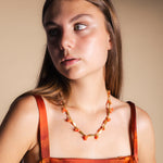 Collar Coral and Gold CO64-The Nook Store
