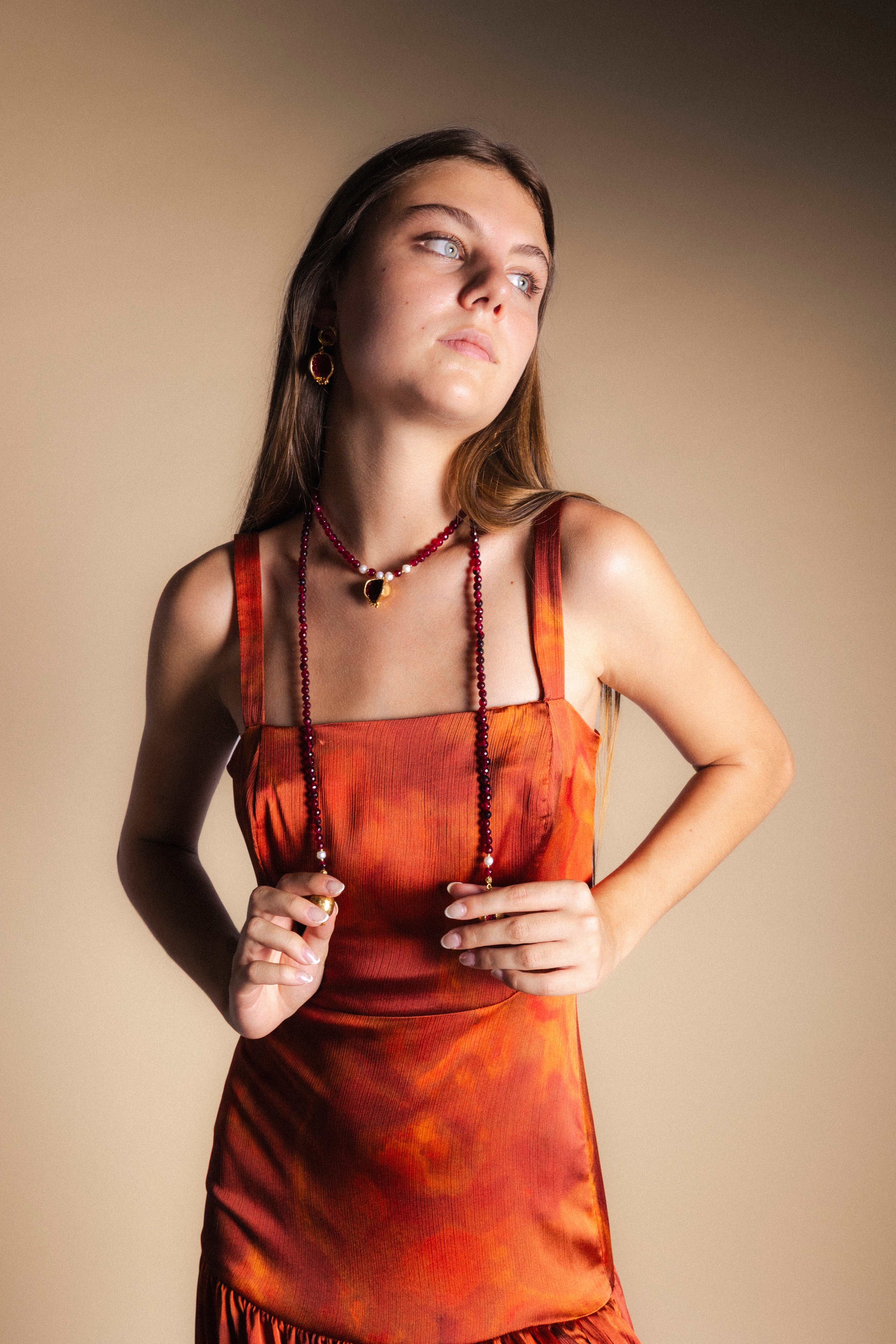 Collar Mónica Granadas Burdeos CO78-The Nook Store