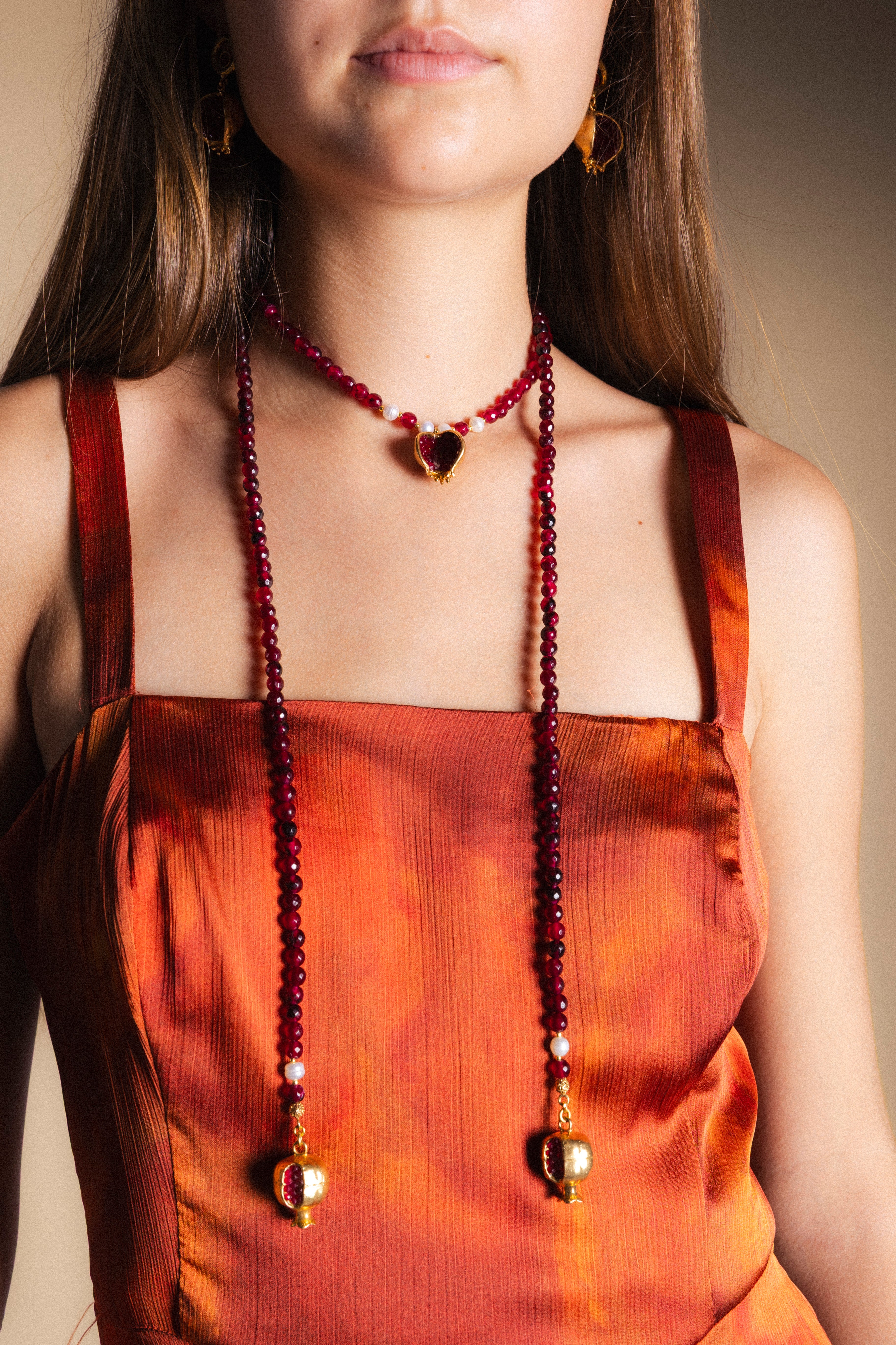 Collar Mónica Granadas Burdeos CO78-The Nook Store