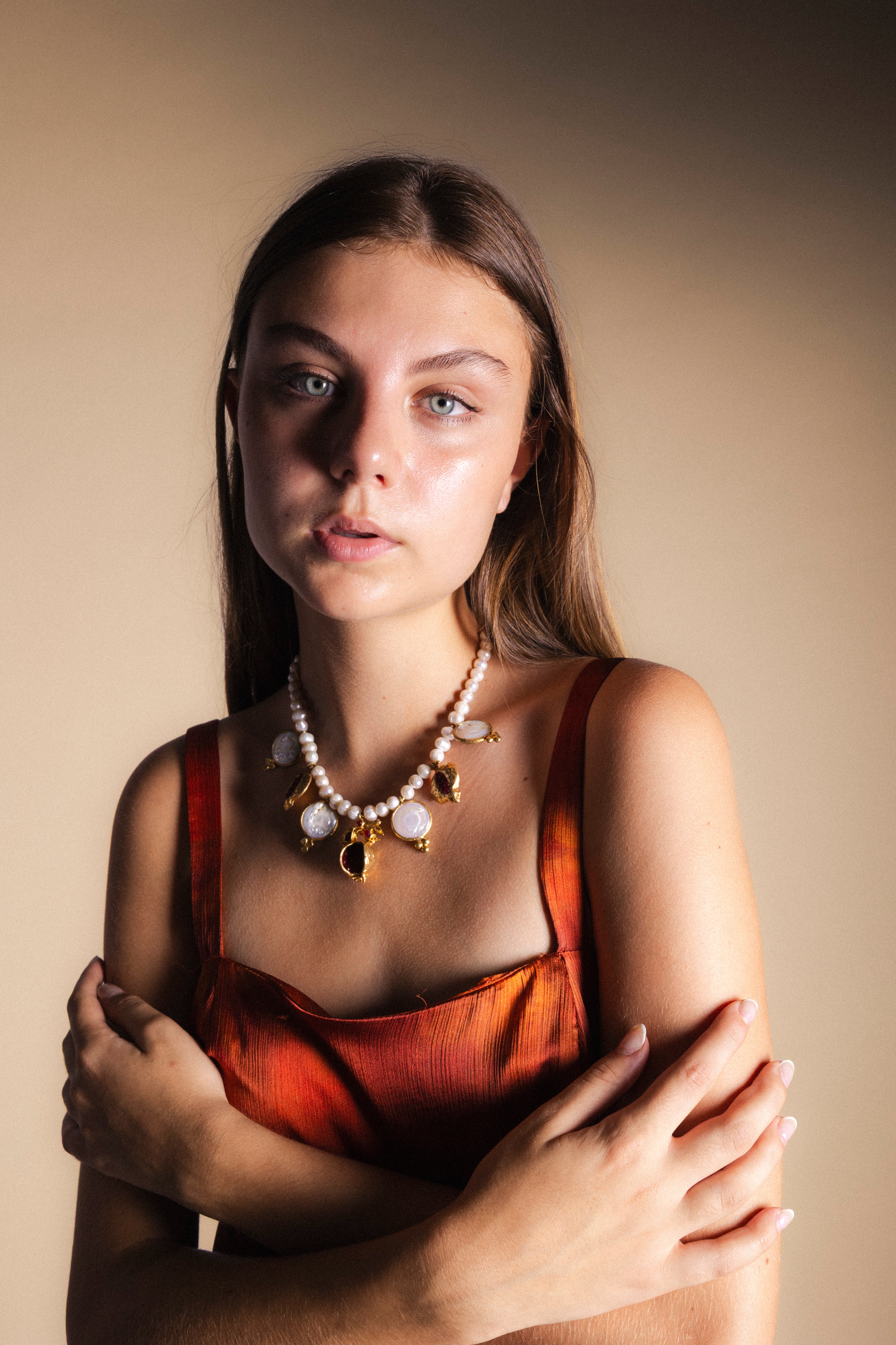 Collar Perlas y Granadas Co80-The Nook Store