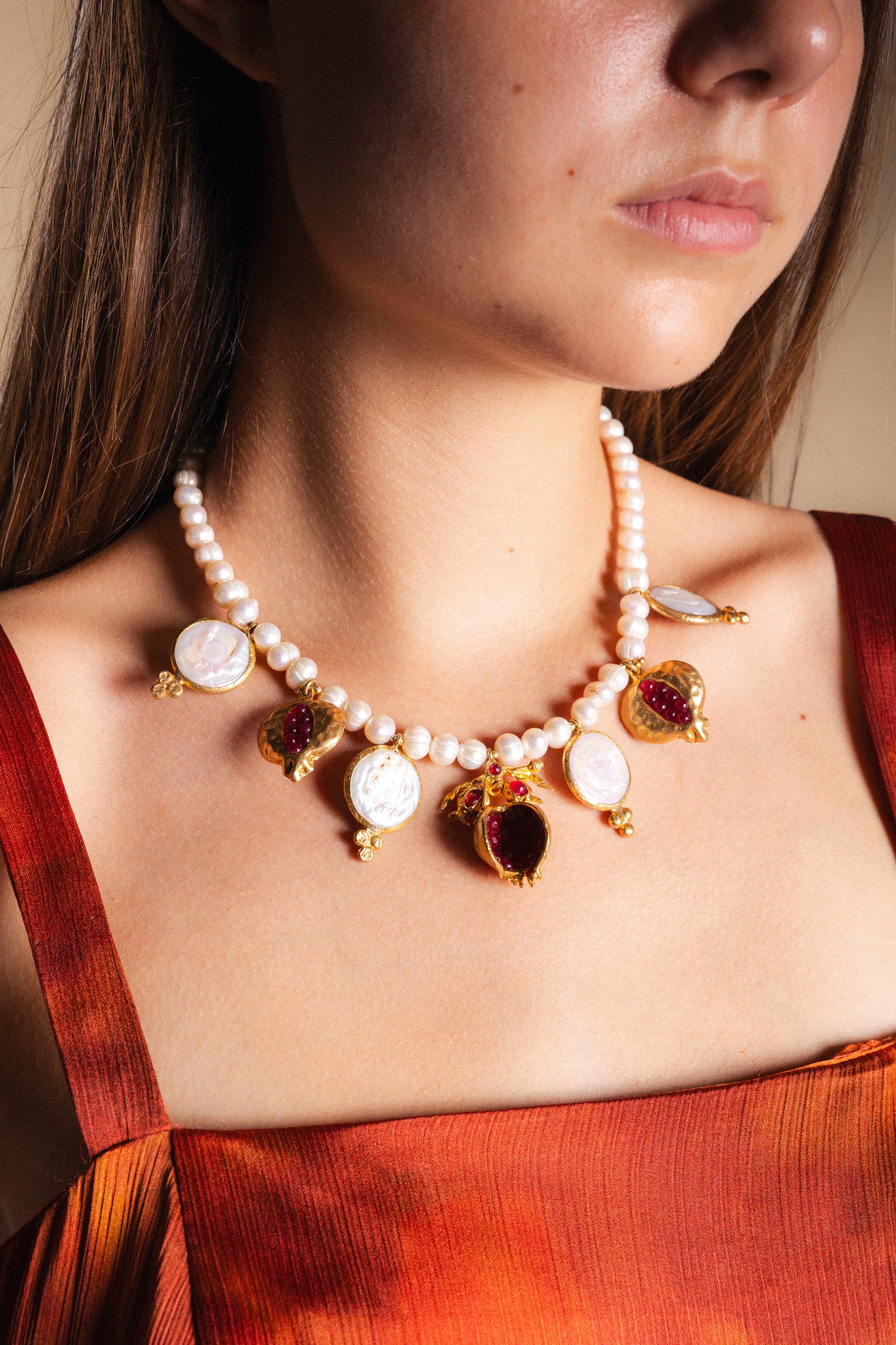 Collar Perlas y Granadas Co80-The Nook Store