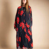Vestido Batte Negro Flor Con Tallo Vest41-The Nook Store