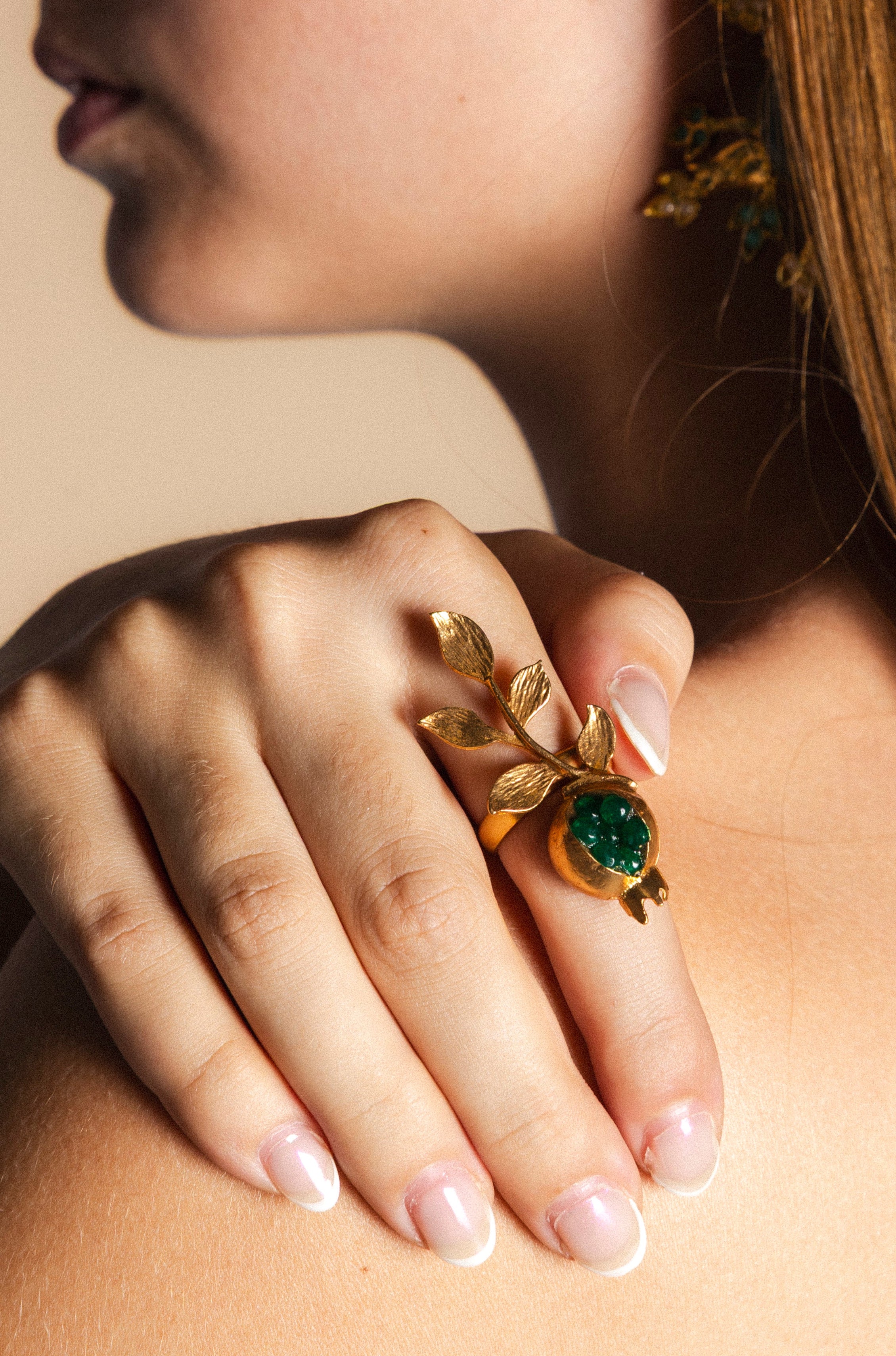 Anillo Hojas Granada AN50-The Nook Store
