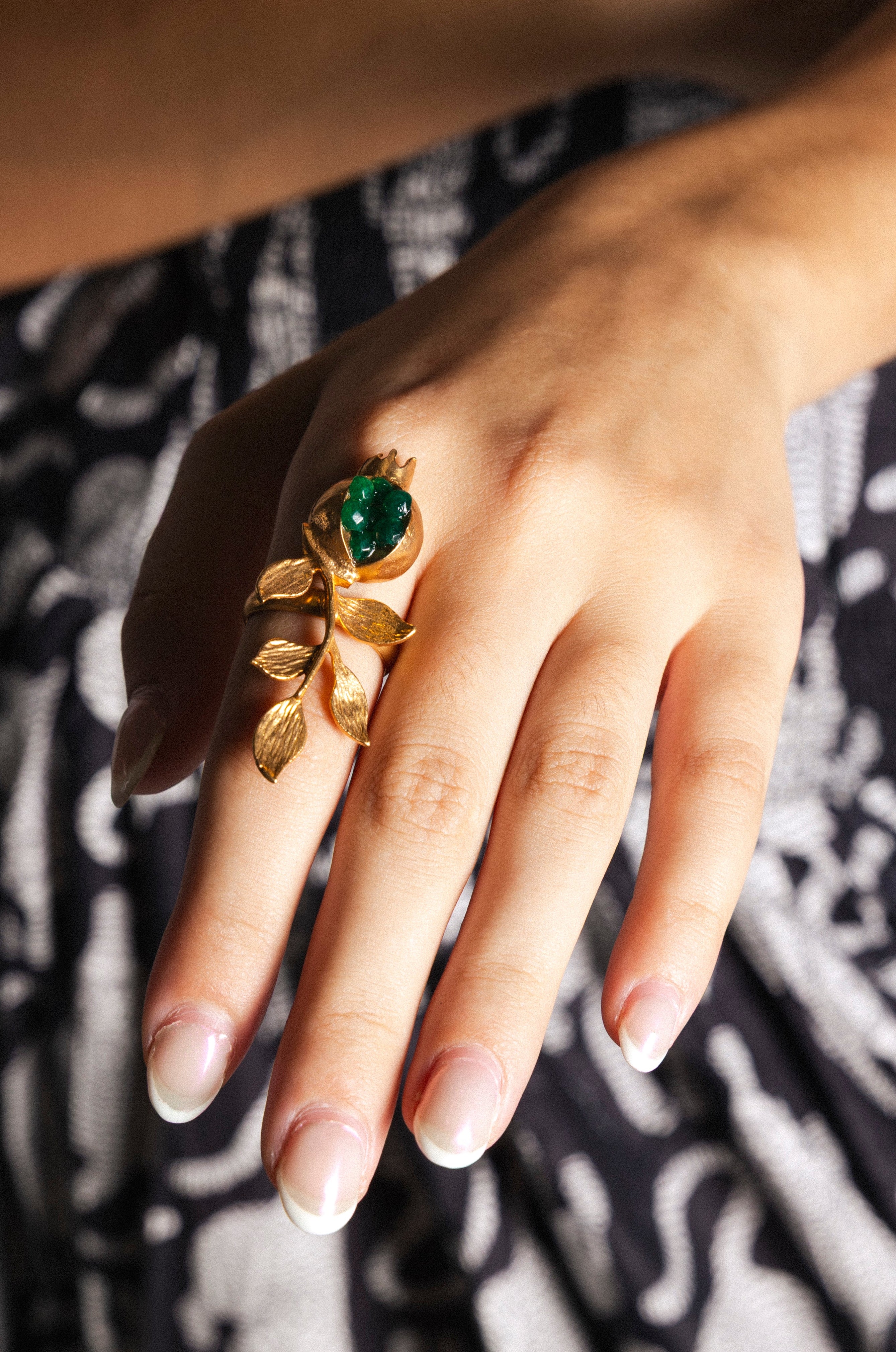 Anillo Hojas Granada AN50-The Nook Store
