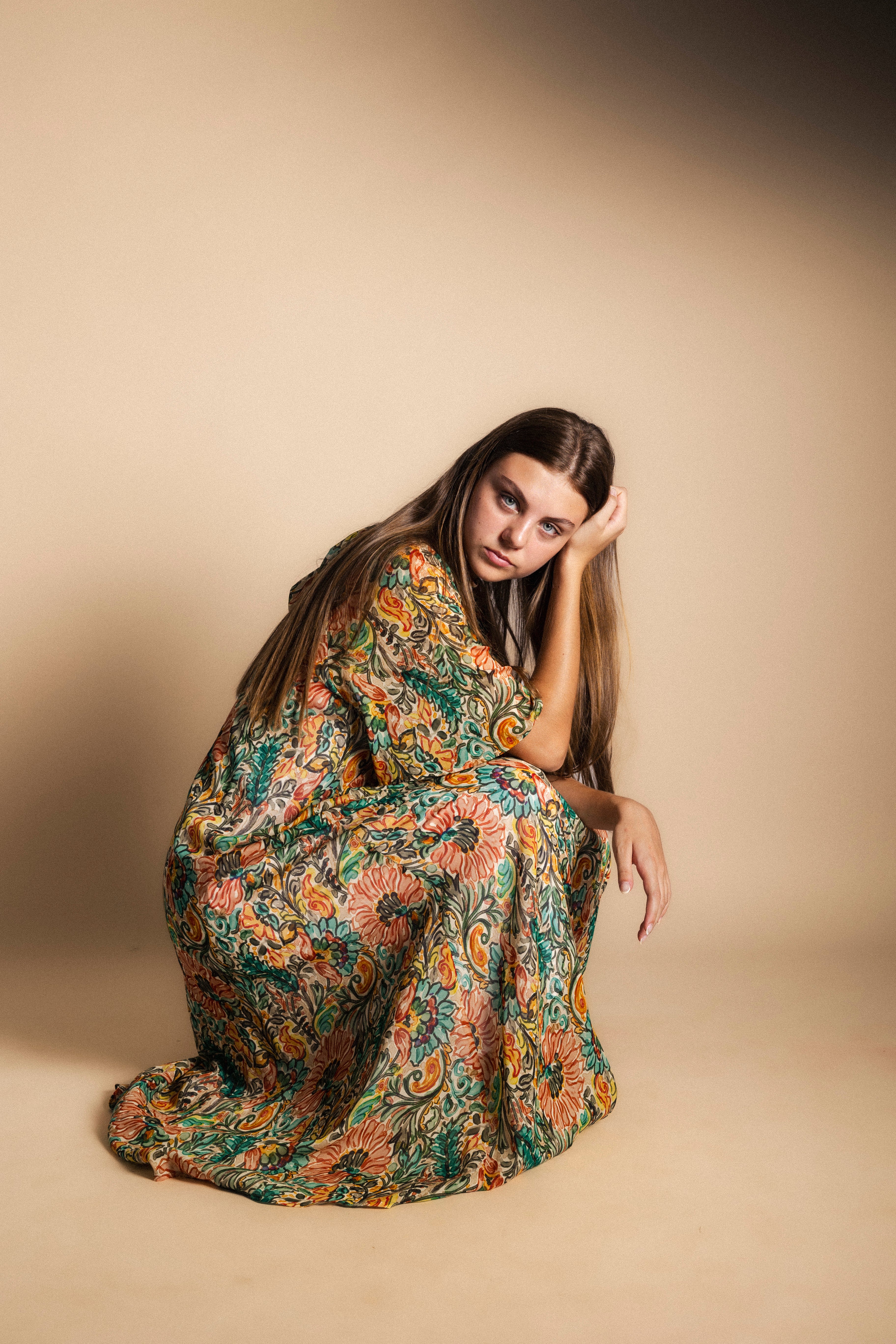 Vestido Alice Manga Corta Florida Multicolor AL16-The Nook Store