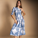 Vestido Adriana Ikat Blue and White-The Nook Store