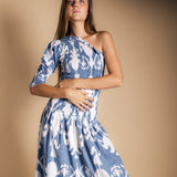 Vestido Adriana Ikat Blue and White-The Nook Store
