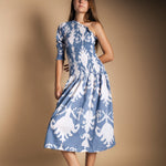 Vestido Adriana Ikat Blue and White-The Nook Store