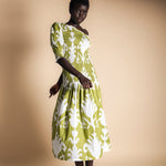 Vestido Adriana Ikat Green and White-The Nook Store