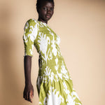 Vestido Adriana Ikat Green and White-The Nook Store