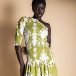 Vestido Adriana Ikat Green and White-The Nook Store