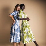 Vestido Adriana Ikat Blue and White-The Nook Store
