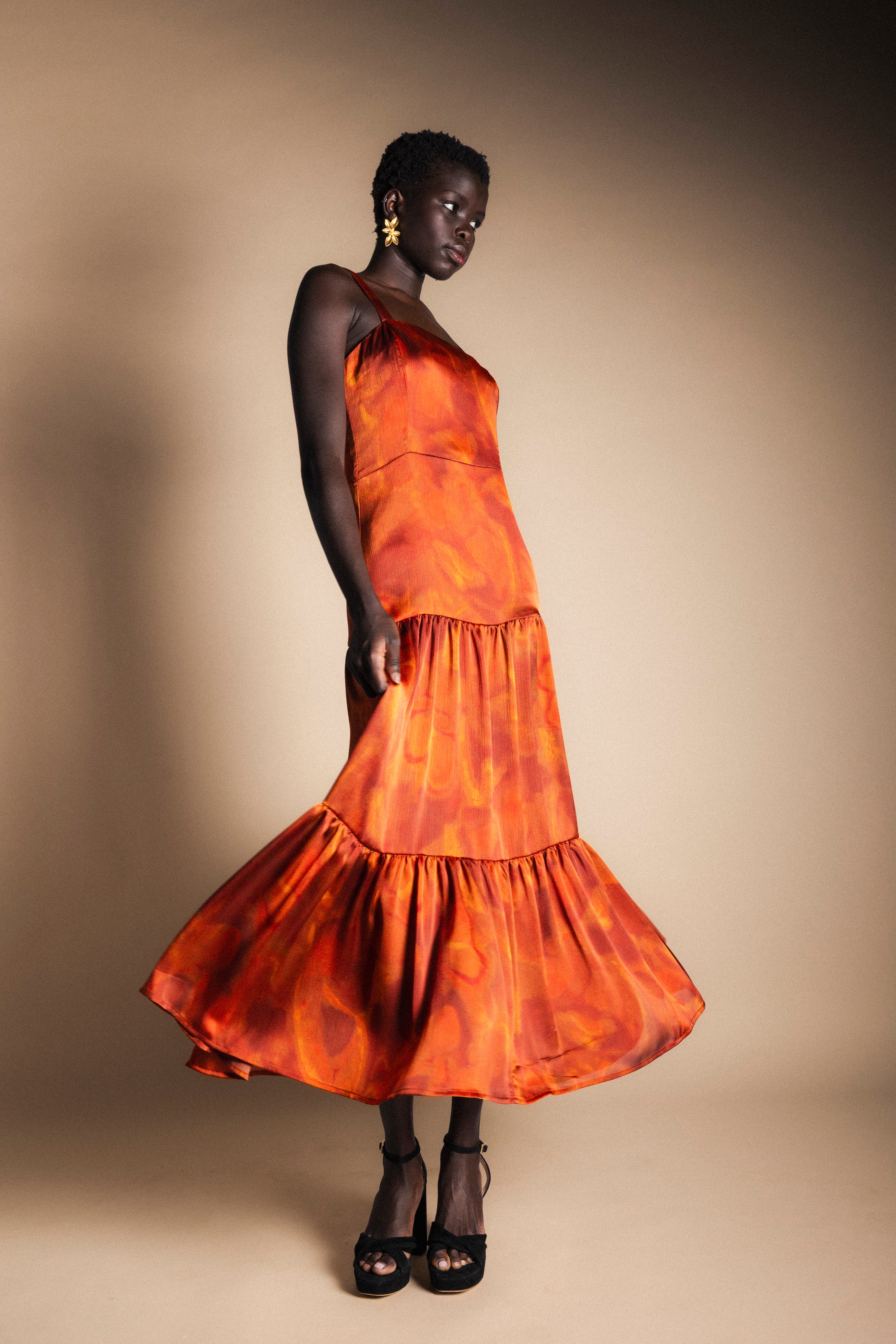 Vestido Tula Tie Dye Naranja Vest57-The Nook Store