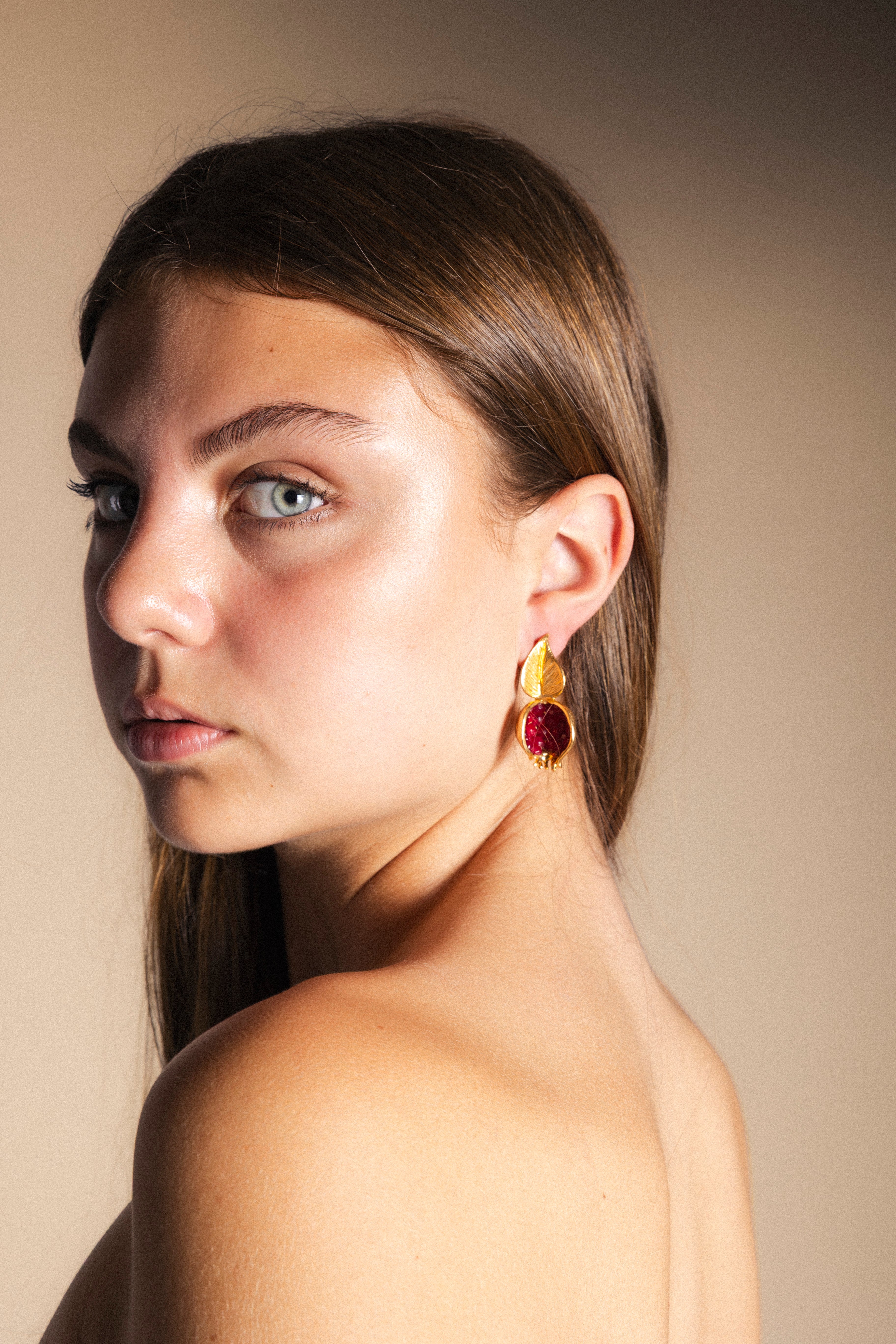 Pendientes Hoja Granada PEN139-The Nook Store