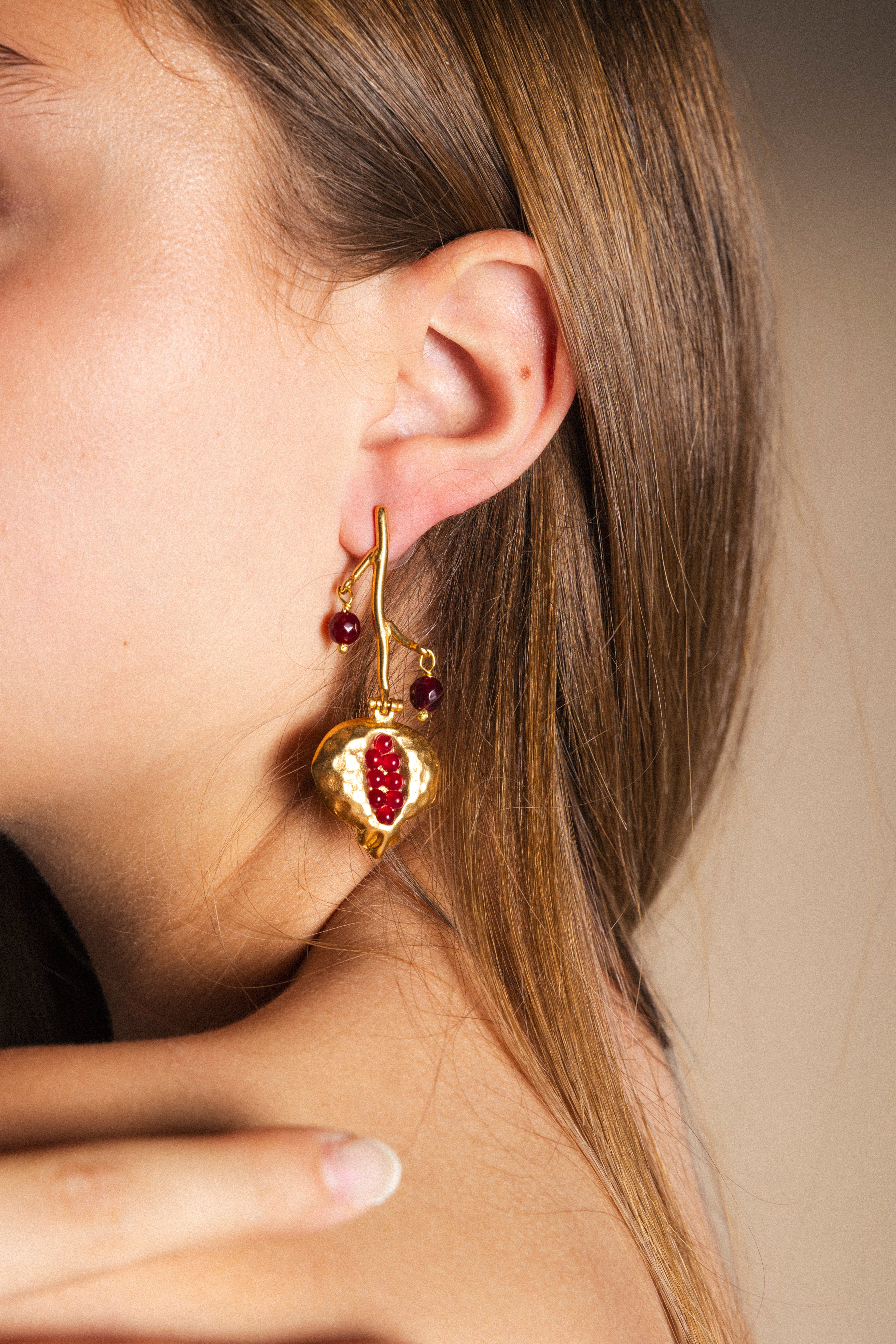 Pendientes Granada Rama Perlas PEN189-The Nook Store
