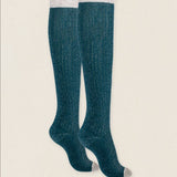 Calcetin purpurina caña alta PCA10 Verde Esmeralda