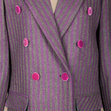 Abrigo Jimena Rayas Moradas y Verdes AB18