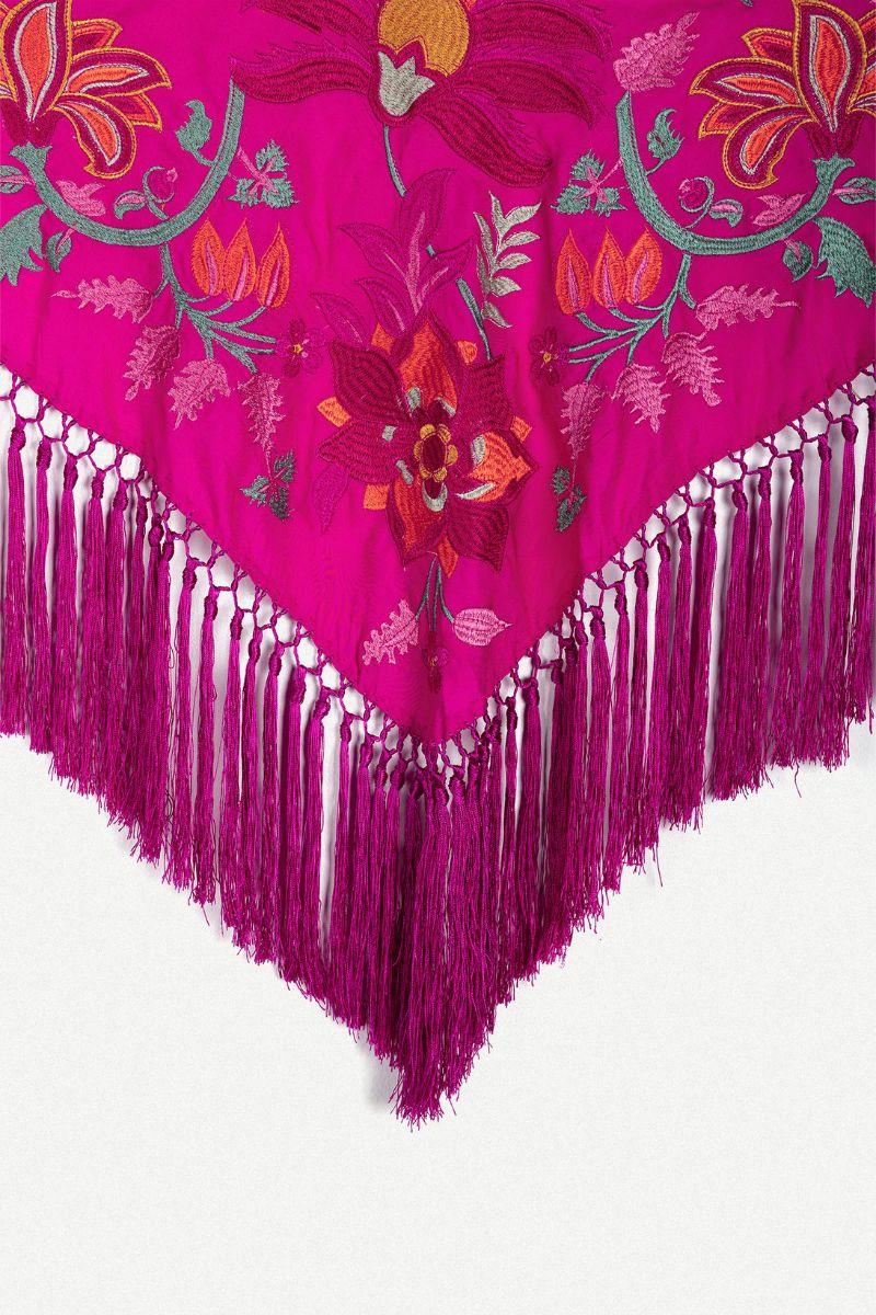 Mantón Niña India Fucsia 1M367-The Nook Store