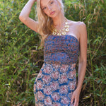 Vestido Flora Boreal Teja y Azul Vest10-The Nook Store