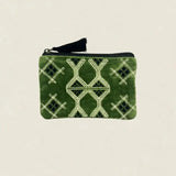 Monedero Terciopelo Rombos Verde