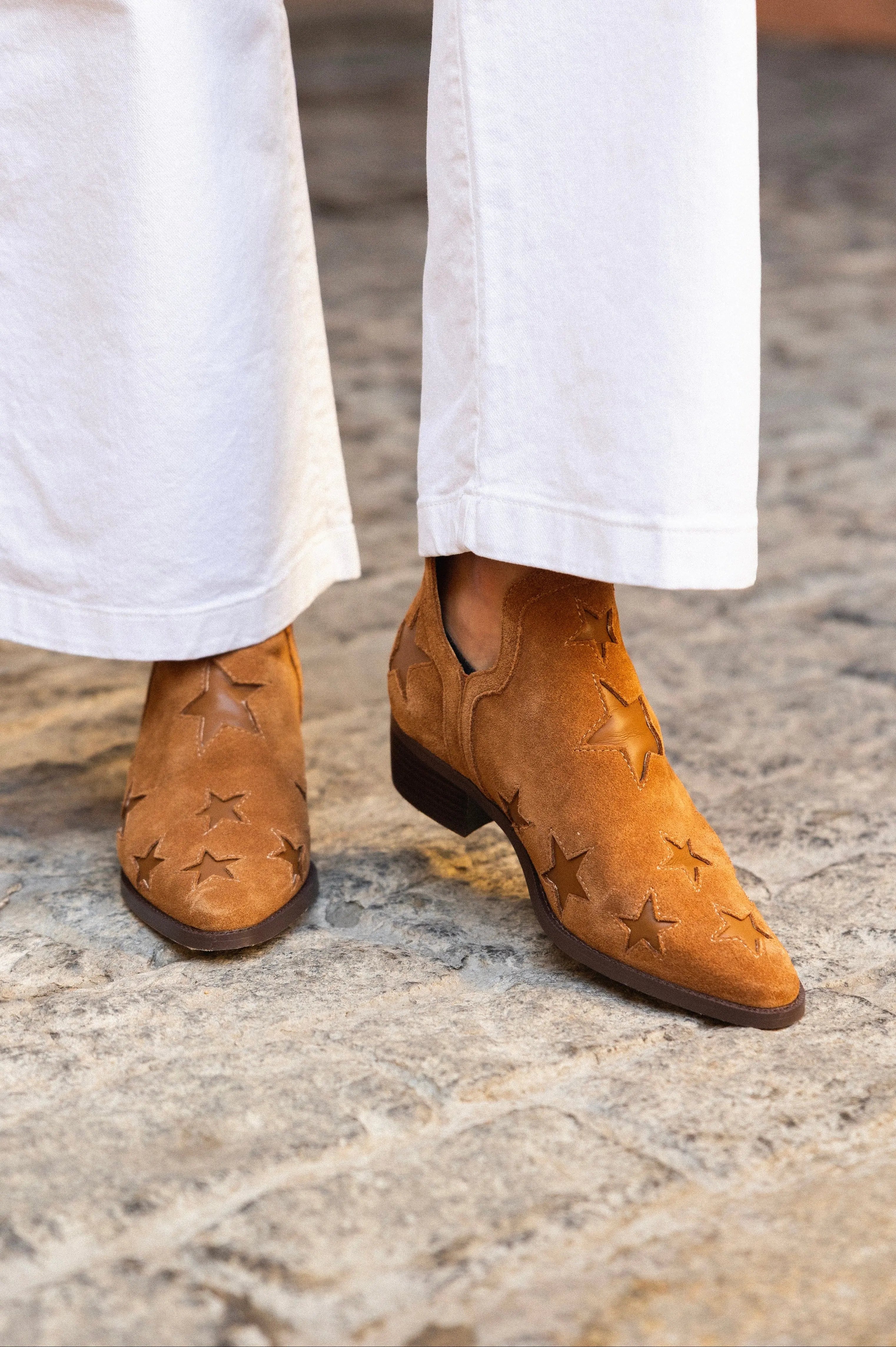 Botas Mer Tacón Bajo Stars Ante Cuero The Nook Store