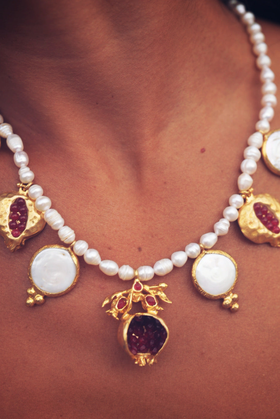 Collar Perlas y Granadas Co80-The Nook Store