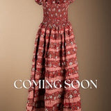 Mikara Beige Dress with Red Flowers