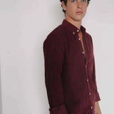 Camisa Micropana 1 Bolsillo Granate The Nook Store