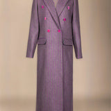 Abrigo Jimena Rayas Moradas y Verdes AB18