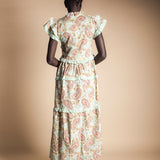 Vestido Lomba Crudo Flores Vest43-The Nook Store