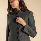 Chaqueta Emily Verde Plomo Rayas Naranjas y Burdeos CHQ35 thenookstore-new