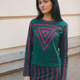 Top Innika Verde y Morado