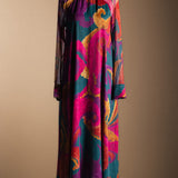 AL18 Vestido Alice Paisley Verde Azulado