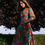 Vestido Sabrina Verde Agua Flores Vest21-The Nook Store