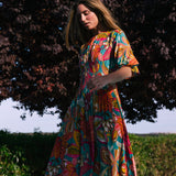 Vestido Sabrina Verde Agua Flores Vest21-The Nook Store