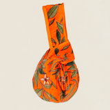Bolso Asa Naranja Flores