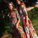 Vestido Sabrina Crudo Flores Colores Vest22-The Nook Store