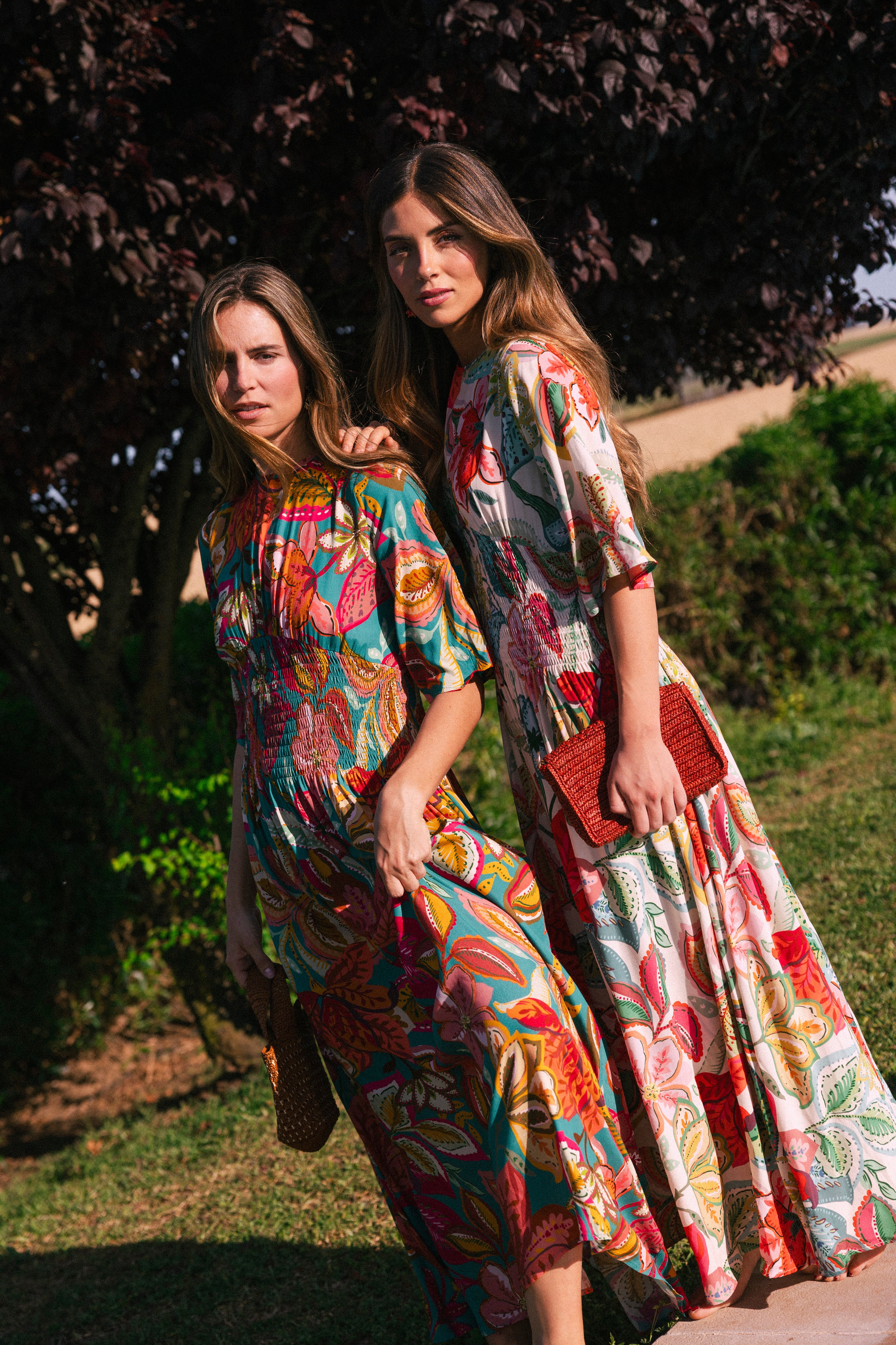Vestido Sabrina Crudo Flores Colores Vest22-The Nook Store