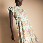 Vestido Lomba Crudo Flores Vest43-The Nook Store