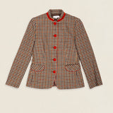 Mery Coat Khaki Green / Strawberry Stripes